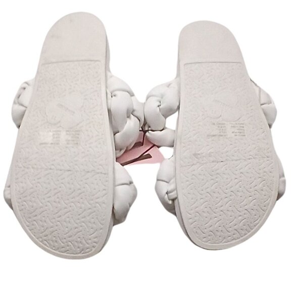 Sam & Libby Womens Braided Slide Sandals Size 11 Soft Comfort Cushion White - Picture 2 of 2